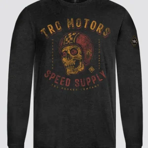 Skull Longsleeve Men Black